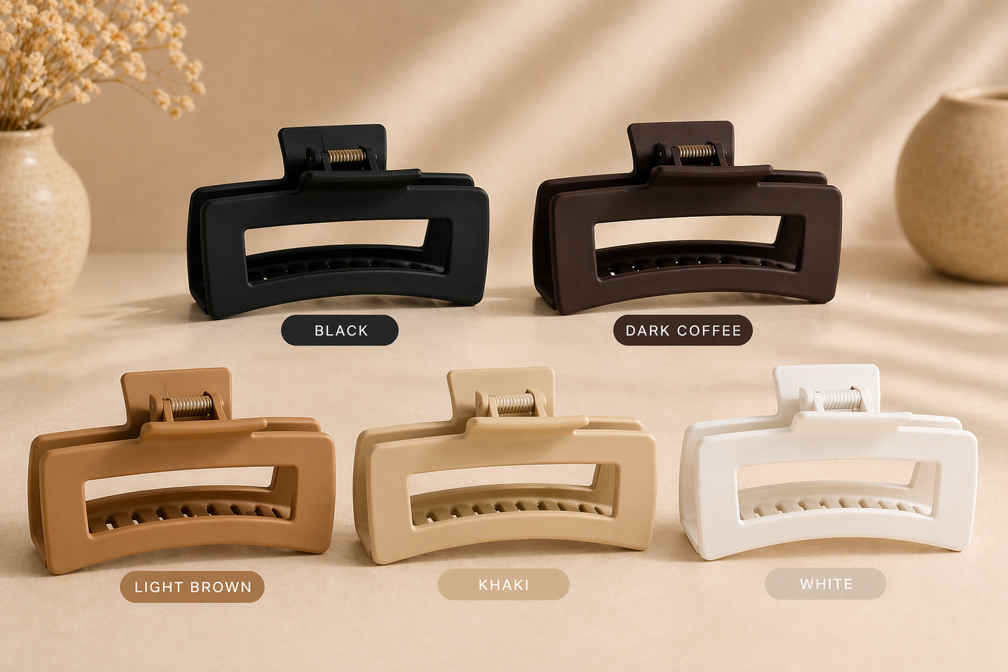 Matte Soft Grip Claw Clip - Holds All Day Without the Headache