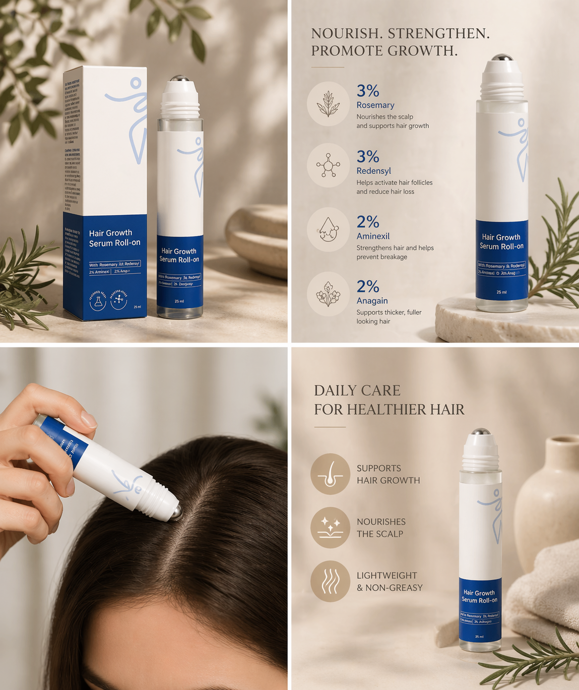 GlowRoots Rosemary & Redensyl Hair Growth Serum